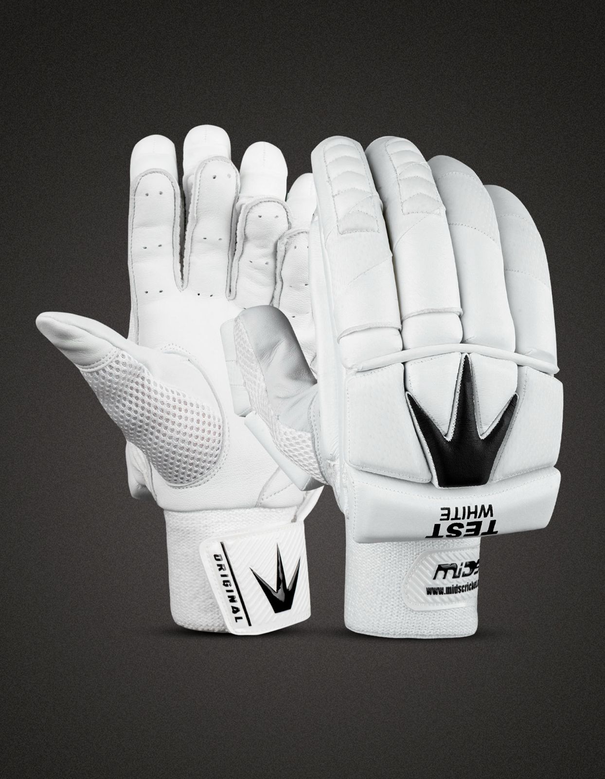 Test White Batting Gloves
