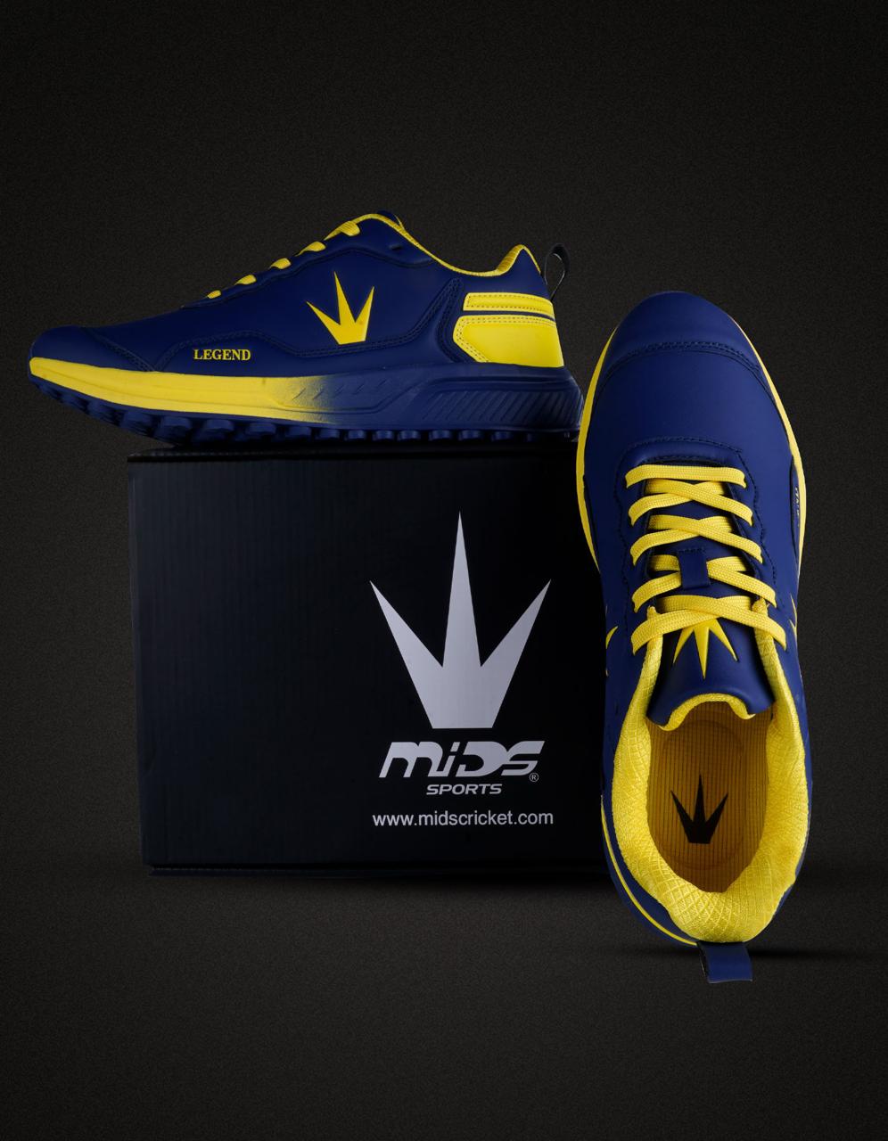 LEGEND - CRICKET SHOES (Blue / Yellow)
