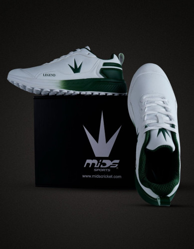 LEGEND - CRICKET SHOES (White / Green)