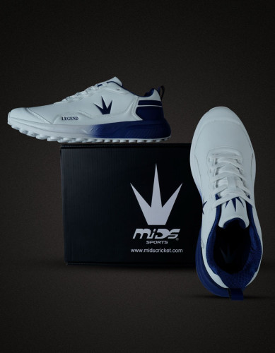 LEGEND - CRICKET SHOES (White / Blue)